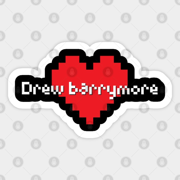 Drew barrymore -> pixel art style Sticker by LadyLily